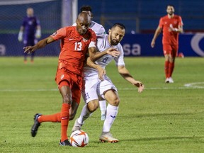 4 of 52AFP_9XB7YB.jpg
Hondura's Alfredo Mejia (R) and Canada's Atiba Hutchinson vie for the ball during their FIFA World Cup Qatar 2022 Concacaf qualifier match at the Olimpico Metropolitano Stadium in San Pedro Sula, Honduras on January 27, 2022. (Photo by Wendell ESCOTO / AFP)