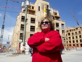 Some buyers, like Janet Von Siemensin, bought in to a "European-esque" village setting of townhouses and six-storey apartments, so feel like the 45-story tower proposal is a bait-and-switch.