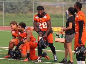 James Butler is all smiles at his first Lions training camp in Kamloops last summer. ‘Towards the end of the year, we just kind of figured out the run game and knew what we were good at,’ Butler says of the 2021 season.