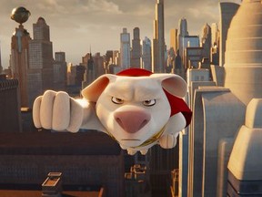 DWAYNE JOHNSON as Krypto in Warner Bros. Pictures' animated action adventure "DC LEAGUE OF SUPER-PETS," a Warner Bros. Pictures release.