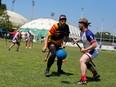 Britain and Catalonia compete in the second ever Quidditch World Cup in Florence, Italy, June 30, 2018.