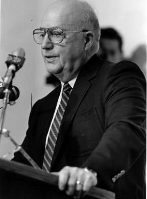 June 1985: Vancouver Canucks general manager Jack Gordon.