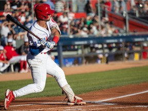 Vancouver Canadians third baseman Damiano Palmegiani hit his 13th home run of the season for the C's in a Saturday night win.