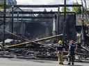 Vancouver firefighters fought a stubborn blaze late Wednesday that destroyed the Value Village department store on E. Hastings Street in Vancouver.