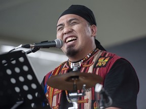 Spirits were not dampened by looming rain clouds at Jericho Beach in Vancouver on Saturday as crowds of people took part in the 45th annual Vancouver Folk Festival. Musicians, vendors and food trucks entertained the crowds at the family-friendly event.