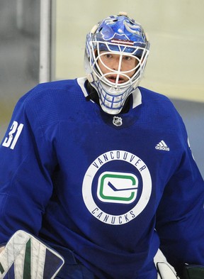 Arturs Silovs at development camp on Wednesday.