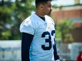 Running back Andrew Harris at Argonauts training camp in Guelph earlier this year.