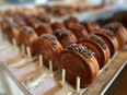 Chocolate Supremes are seen on display at Lafayette Grand Cafe & Bakery in New York City, Aug. 24, 2022.