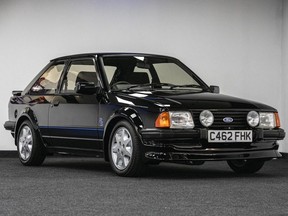 A 1985 Ford Escort RS Turbo S1 car formerly driven by the late Princess Diana is being offered for sale via Silverstone Auctions on Aug. 27, 2022.