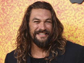 Jason Momoa arrives at the premiere of third season of "See," Tuesday, Aug. 23, 2022, at DGA Theater in Los Angeles.