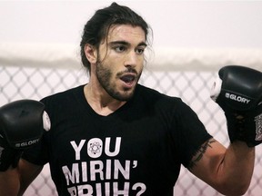 Mixed martial artist Elias Theodorou trains at the MMA University in NE Calgary in preparation for his upcoming fight against Cezar Ferreira at UFC Fight Night: Halifax Friday January 27, 2017 in Calgary, AB.