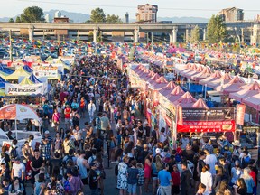 Vendors and kiosks at the Richmond Night Market, Richmond, August 12 2016.