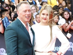 Darren Dutchyshen and daughter Paige on the red carpet for the 2015 Much Music Video Awards in Toronto, June 21, 2015.