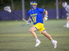 Vancouver picked rearguard Owen Grant, who played his junior lacrosse with the Toronto Beaches and lines up in NCAA field lacrosse with the Delaware Blue Hens, was the No. 3 overall pick in the NLL Draft by the Vancouver Warriors on Saturday.