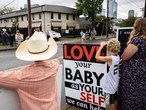 Anti-abortion protestors from Operation Save America protest outside of Planned Parenthood in Nashville, Tennessee, U.S., July 29, 2022.