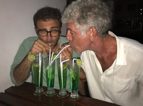 Parts Unknown producer Tom Vitale and the tragic star, Anthony Bourdain.