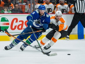Canucks centre J.T. Miller is trying to be as good without the puck as he can be with it.