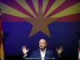 U.S. Sen. Mark Kelly (D-AZ) delivers remarks to supporters at his election night rally at the Rialto Theatre on November 08, 2022 in Tucson, Arizona. Senator Mark Kelly is running for reelection against his Republican opponent Blake Masters.