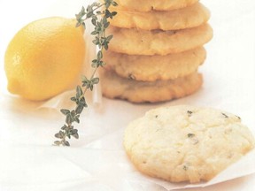 Lemon Thyme Shortbread Cookies are a wonderful not too sweet cookie with great flavor.  Try making with rosemary for a different variation.  Photo: E.Jane Armstrong.