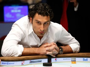 Vancouver Canucks goaltender Roberto Luongo participates in the NHL Charity Shootout at the World Series of Poker at the Rio Hotel & Casino in Las Vegas, Nevada on June 17, 2009.