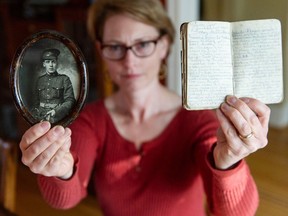 Vancouver, BC: November 09, 2022 -- Janice Hope and her husband recently found a diary written by her great uncle, Charles Deane Douglass, who died in battle in 1916 at age 19. (Photo by Jason Payne/ PNG) (For story by John Mackie) [PNG Merlin Archive]