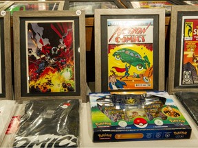 Some of Ron Trayling’s comic books.