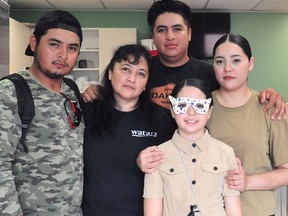 A family who arrived in Canada more than four years ago fleeing death threats from organized crime are under threat of removal. From left: Isaias Liberato, Leticia Bazan, Andres Liberato, Claudia Zamorano with her daughter (name withheld) in front.