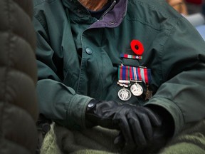 File photo: Veteran Clifford Anton, 97, at the Chinatown Memorial Plaza for Remembrance Day in Vancouver on Nov. 11, 2021.