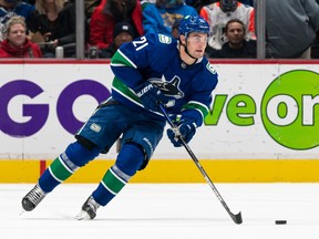 Nils Hoglander has been sent down to the Abbotsford Canucks.