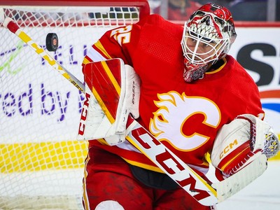 Edmonton, Canada. 24th May, 2022. Calgary Flames goalie Jacob