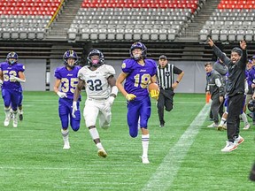 Game MVP Michael Joseph of Vancouver College returns a blocked field goal 90 yards for what stood up as the winning score in a 13-12 triumph over G.W. Graham. Joseph, a wide receiver/DB, also had a touchdown catch and an interception.