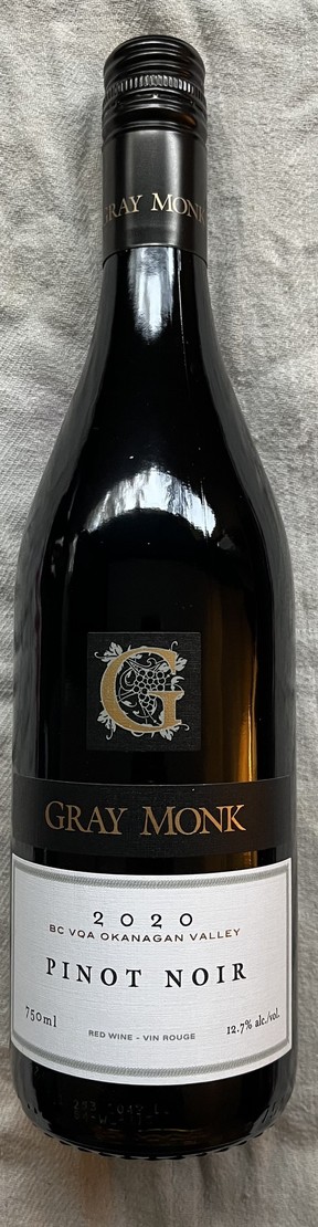 Gray Monk 2020 Pinot Noir.