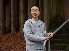 James Dai at his Vancouver home Saturday, Jan. 7, 2023. Dai is a key organizer against changes to a VSB program.