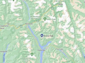 McCrae Peak outside Revelstoke was the site of a fatal avalanche on Monday. Two heli-skiers died and a guide was taken to hospital.