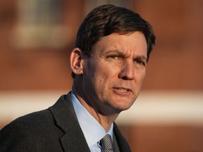 B.C. Premier David Eby is promising $50 million in the upcoming budget to help get fire-damaged wood out of hard-to-reach areas of the forests to pulp mills. Eby speaks in Vancouver, on Wednesday, Dec. 14, 2022.