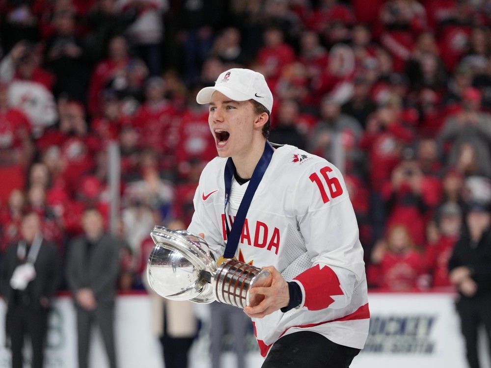 Shop Connor Bedard Signed Team Canada White Hockey Jersey