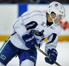 Vancouver Canucks prospect Bo Horvat, former London Knights star, during practice at the 2014 Young Stars Classic Tournament in Penticton, B.C on Thursday September 11, 2014, Al Charest/Calgary Sun