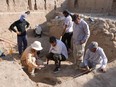 Excavation training at the temple site.