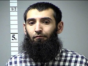 Sayfullo Saipov, the driver in the New York City truck attack, is seen in this handout photo released November 1, 2017.