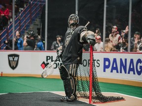 Aden Walsh and the Vancouver Warriors lost 14-8 to the Saskatchewan Rush on Saturday at Rogers Arena.