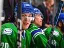Aatu Raty has struggled on offence so far in Abbotsford, with just one assist in eight games played for the AHL Canucks.