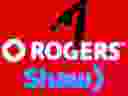 Ethernet cables are seen in front of Rogers and Shaw Communications logos in this illustration taken, July 8, 2022.