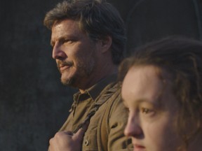 Pedro Pascal as Joel and Bella Ramsay as Ellie in the HBO series The Last of Us.