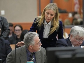 Gwyneth Paltrow seen exiting the courtroom after winning her court battle over a 2016 ski collision.