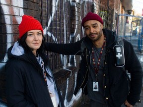 Youth care worker Kerry Ryan and social worker Carlos Mendez Espinoza are members of Vancouver Coastal Health's Downtown Eastside youth outreach team, which works with vulnerable youth on the streets.