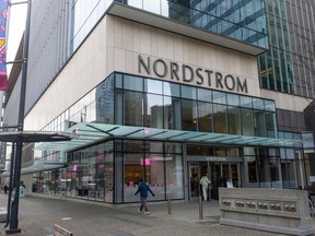 Nordstroms announced it is closing all of its Canadian stores and is filing for creditor protection. This includes the location at Pacific Centre in downtown Vancouver, pictured on Friday, March 3.