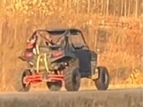On Sunday, October 9, 2022 Dawson Creek RCMP were called to the scene of a fatal shooting and now want to speak with the owner of a UTV, or anyone who knows where it is. Photo: RCMP.