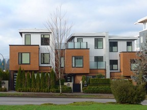 File photo: Row houses at Cambie Street and West 33rd.