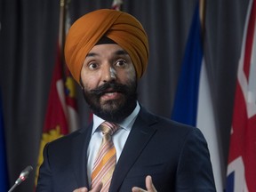 Navdeep Bains was Canada's science and industry minister when this Canadian Press photo was taken in Ottawa on Nov. 17, 2020.