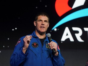 Canadian astronaut Jeremy Hansen, seen here in Houston on April 3, has been named to the crew of Artemis 2.